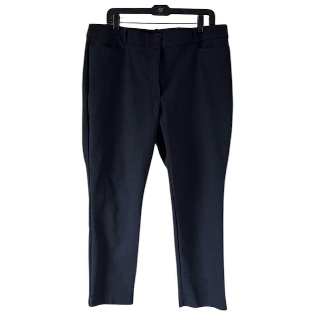 Loft Women’s High Waist Curvy Skinny stretch Cotton blend Pants Black size 14